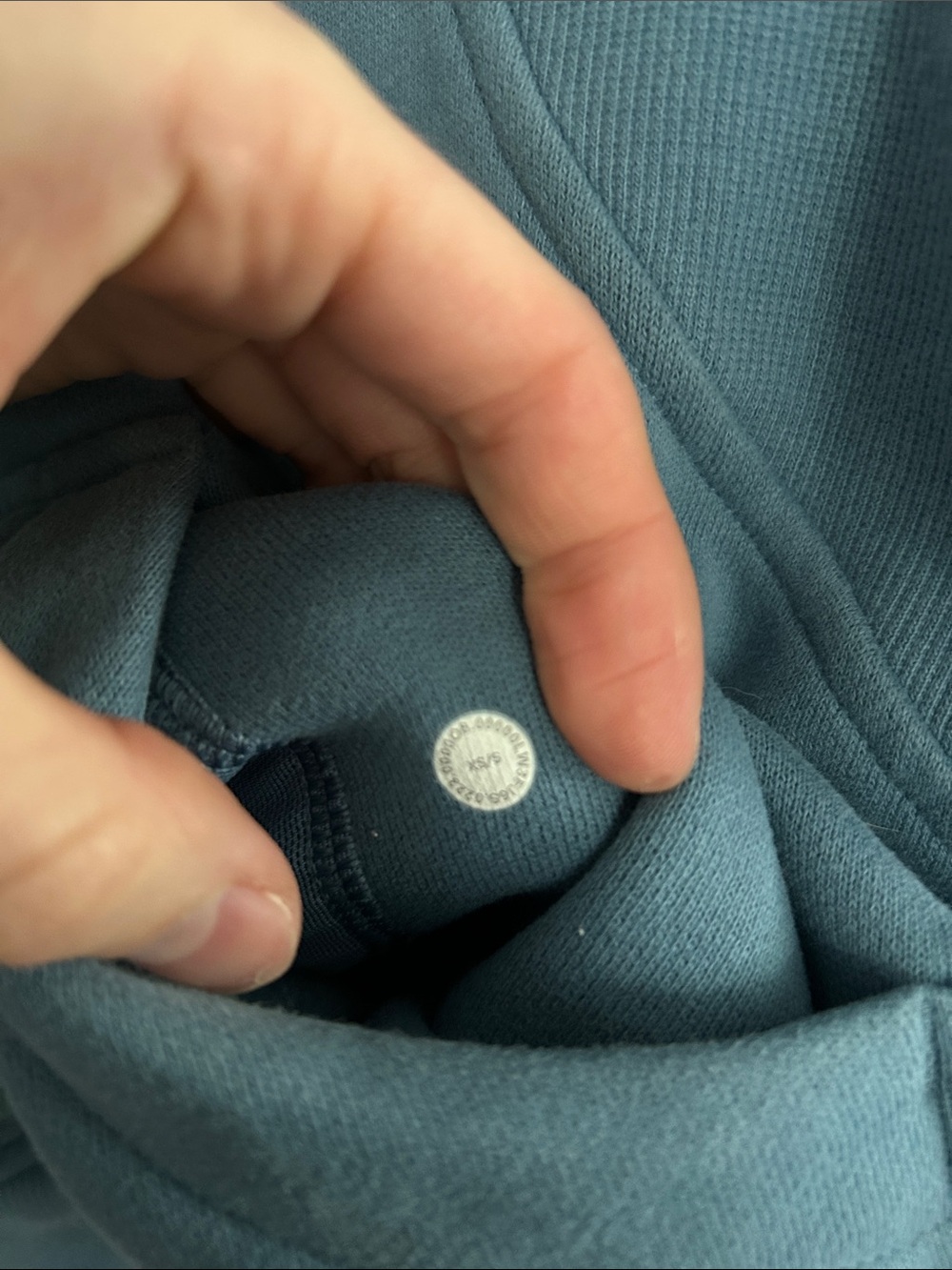 lululemon athletica Scuba Oversized Funnel Neck Half Zip Utility Blue XS / S - Picture 2 of 9